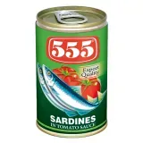 555 Sardines in Tomato Sauce (Green) 155g x100 pc