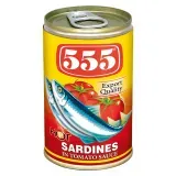 555 Sardines in Chili Tomato Sauce (Red) 155g x100 pc