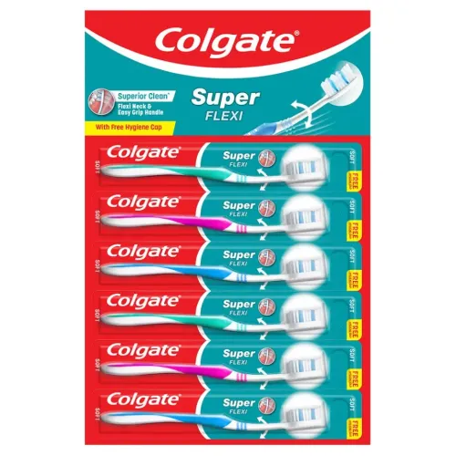 Colgate Toothbrush SuperFlexi w/ Cap 6s pc